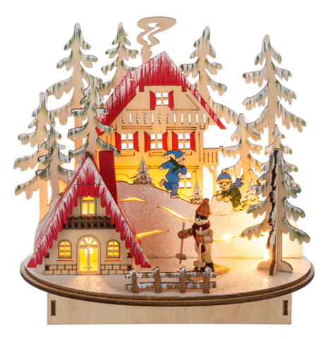 LED Light Up Laser-Cut Winter Fun Figurine