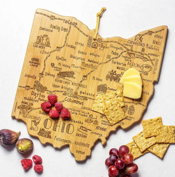 Destination Ohio Cutting Board with Engraved Artwork
