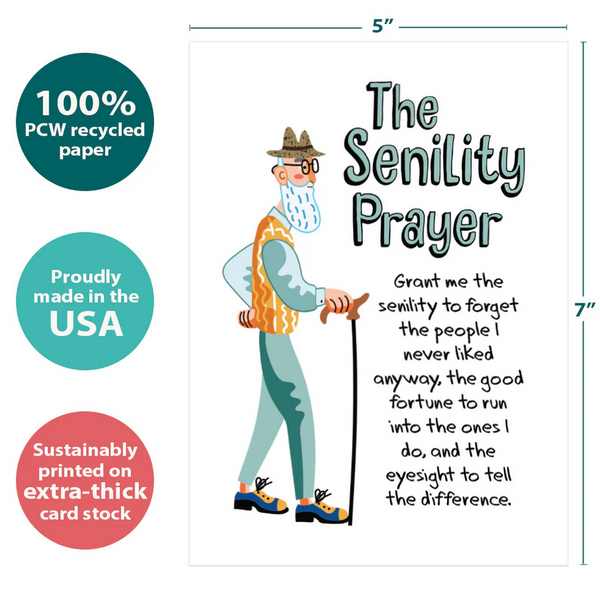 The Senility Prayer Birthday
