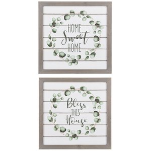 Home Wreath Wall Plaque