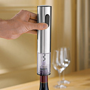 Electric Blue Push-Button Corkscrew (Stainless Steel)