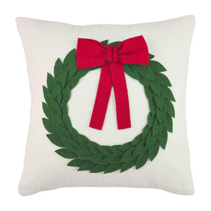 Felted Wreath Pillow