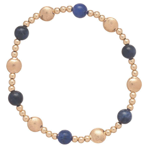 Honesty Gold Sincerity Pattern 6mm Bead Bracelet