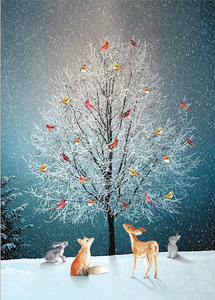 Bird Tree Holiday Card