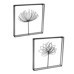 Wirework Flower Shadowbox Wall Art