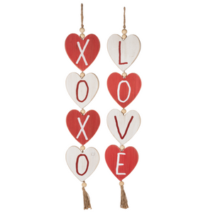 "Love & XOXO" Hanging Heart Swag