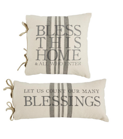 Count Many Blessings Pillows