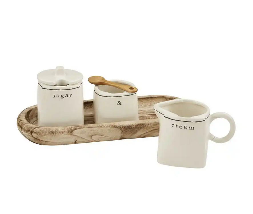 Paulownia Cream and Sugar Set