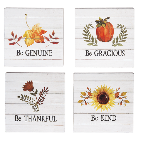 Happy Harvest Box Plaques