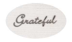 Raised Word Plaque - Grateful