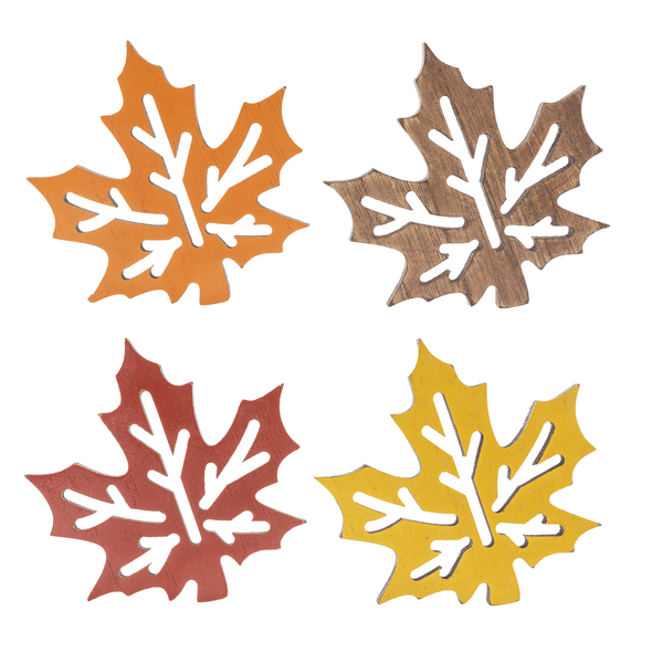 Laser Cut Leave Coasters Set
