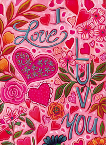 I Love You Floral Valentine's Day Card