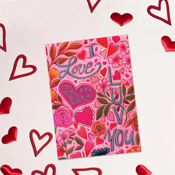 I Love You Floral Valentine's Day Card