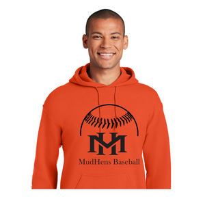 Mudhens Pullover Hoodie - Baseball with Mudhens Name Design