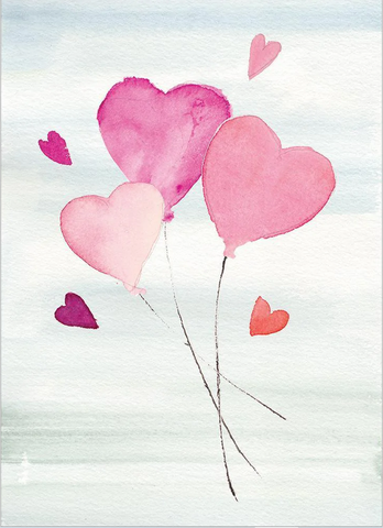 Heart Balloons Valentine's Day Card