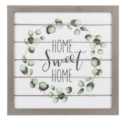 Home Wreath Wall Plaque