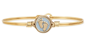 Luca + Danni Little Footsteps Bangle Bracelet in Blue