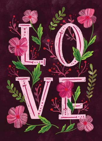 Love Flowers Valentine's Day Card