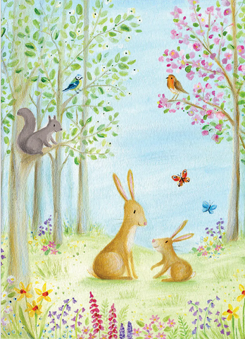 Spring Meadow Easter Card