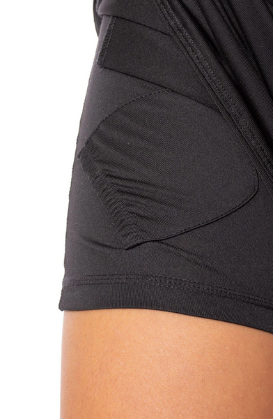 Pull-On Ruffle Stretch Skort 16.5" | Black Top Golf