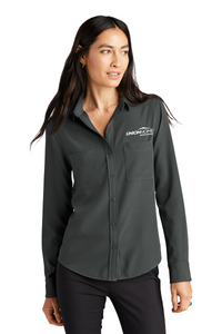 Mercer+Mettle™ Women's Stretch Crepe Long Sleeve Camp Blouse