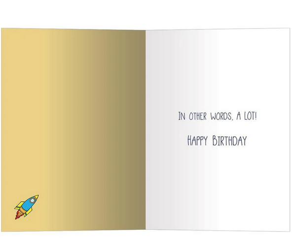 Moon And Back Birthday Card