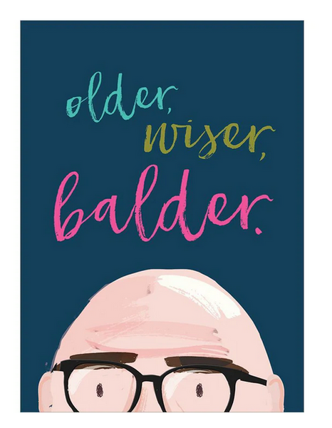 Older Wiser Balder Birthday Card