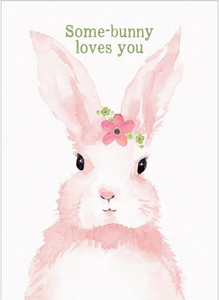 Pink Bunny Easter Card