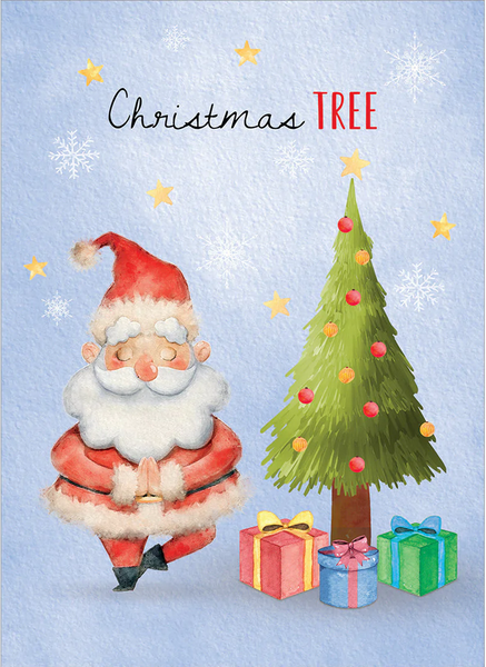 Christmas Tree Pose Christmas Card