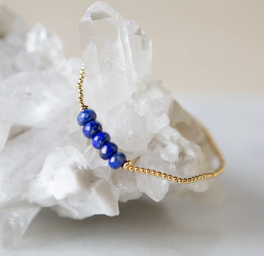 Lily Stretch Bracelet-Lapis Lazuli