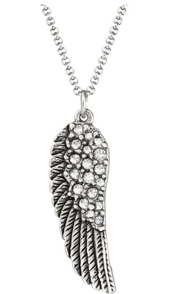Luca + Danni Angel Wing Necklace in Crystal