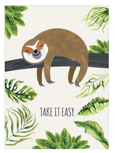 Sloth Slow Lane Get Well Card