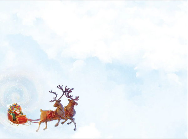 Soaring Santa Christmas Card