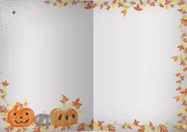 Spiders and Pumpkins Halloween Card