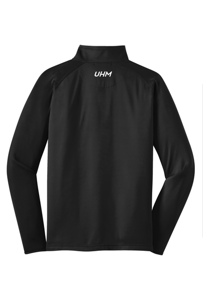 Sport-Tek® Sport-Wick® Stretch 1/4-Zip Pullover with Left Sleeve and Neck Logo