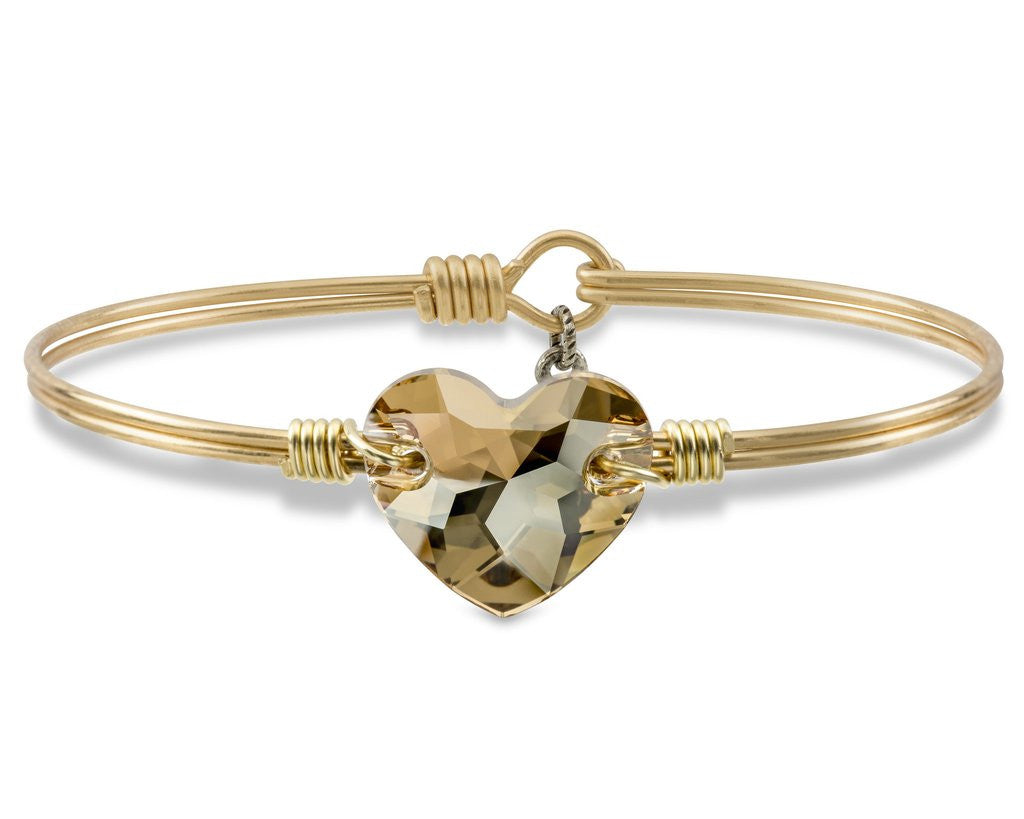 Luca + Danni Champagne Mother's Day Heart Bangle Bracelet (Limited Edition)