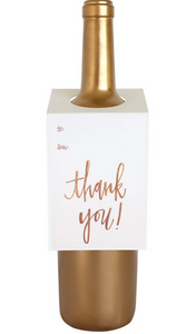 Thank You Script Wine & Spirit Tag