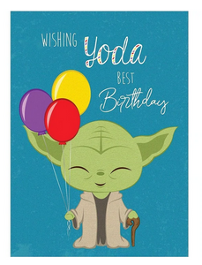 Yoda Best Birthday Birthday Card