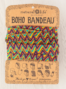 BOHO Bandeau Multi Colored Zigzag