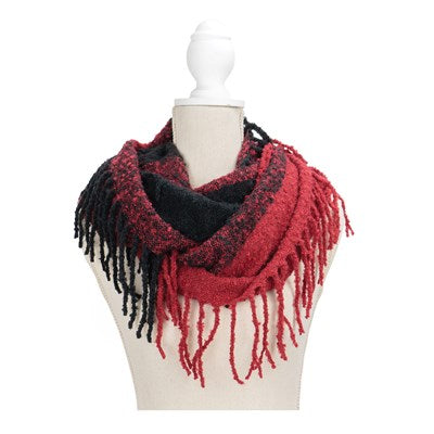Britt's Knits Fringe Benefits Colorblocked Infinity Scarf