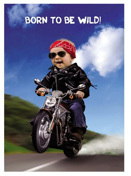 Born To Be Wild Birthday Card