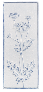 Blue & White Enamel Embossed Floral Wall Decor