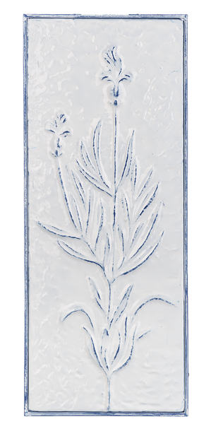 Blue & White Enamel Embossed Floral Wall Decor