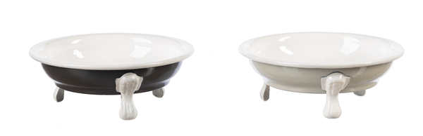 Claw Foot Enamel Round Trinket Dish