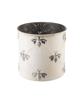 Embossed Bee Round Planter