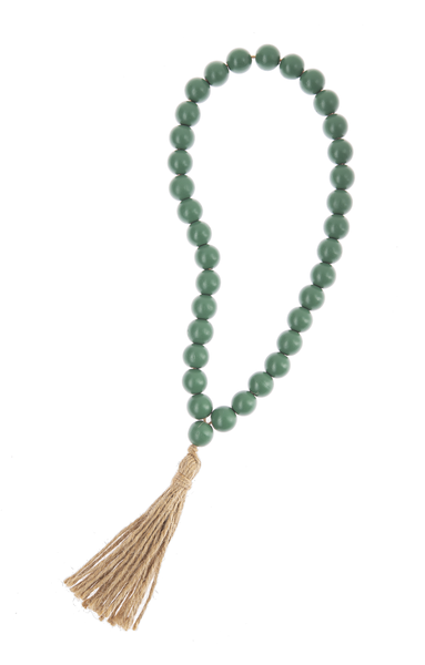 Veranda Wood Beaded Loop with Tassel