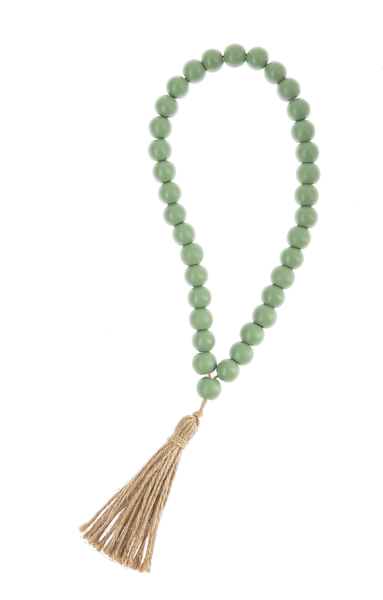 Veranda Wood Beaded Loop with Tassel