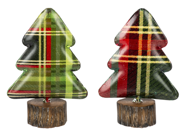 Holiday Plaid Tree on Stand