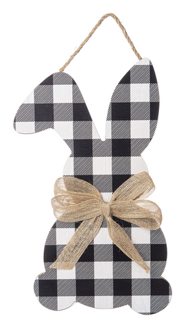 Plaid Bunnies - Wall Plaque