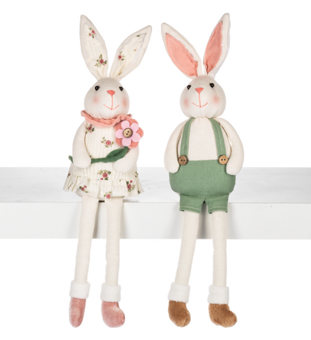 Bunnies and Blooms - Stuffed Shelfsitters